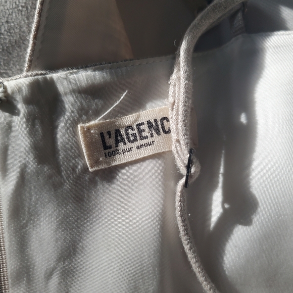 L'Agence Baby Doll Mixed Media Maxi Dress - Picture 2 of 4